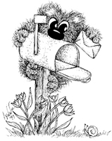 Mailbox Shy Bear