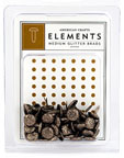 American Crafts Elements Medium glitter Brads - Copper 
