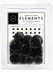 American Crafts Elements Buttons - glitter black