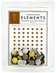 American Crafts Elements Medium glitter Brads - Multi