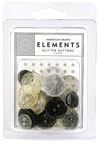 American Crafts Elements Buttons - glitter Elegant