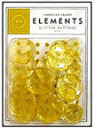 American Crafts Elements Buttons - glitter gold