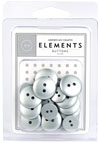 American Crafts Elements Buttons - solid silver