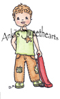 Isac with Skateboard