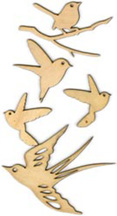 Kaisercraft Wooden Flourishes - Birds