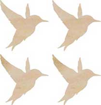 Kaisercraft Wooden Flourishes - Small Hummingbirds