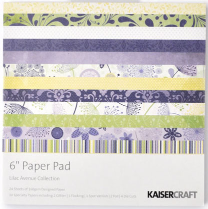Kaisercraft Lilac Avenue 6 x 6 paper