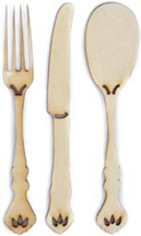 Kaisercraft Wooden Flourishes - Untesils