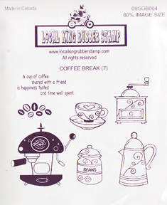 Local King Rubber Stamp - Coffee Break