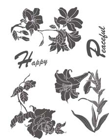 Local King Rubber Stamp - Shadow Flower 2