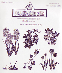 Local King Rubber Stamp - Shadow Flower 5