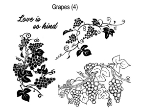 Local King Rubber Stamp - grapes