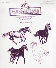 Local King Rubber Stamp - Mustangs