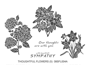 Local King Rubber Stamp - Thoughtful Flowers