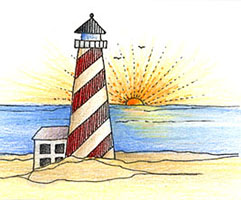 Striped Lighthouse
