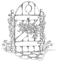 Petunias on the gate