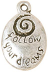 Follow Your Dreams 1/2" Charms 5/Pkg