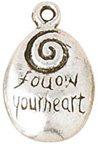Follow Your Heart 1/2" Charms 5/Pkg