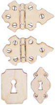 Wood Flourished Lock and Hinges