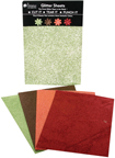 Petaloo - glittered sheets Green/Brown/Orange/Burgundy