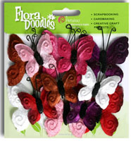 Petaloo - FloraDoodles Velvet Butterflies - Love