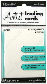 Ranger Inkssentials� Surfaces Sticky Back Artist Trading Cards White - Canvas
