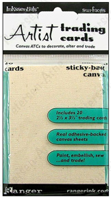 Ranger Inkssentials� Surfaces Sticky Back Artist Trading Cards Natutral - Canvas