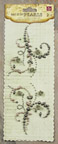 Say It In Pearl - 2 Pewter and gray Mini Swirls with mini Roses