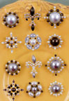 Prima Say It In Pearls - Pewter and Brown Fleur de Lis - I530815