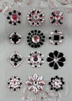 Prima Say It In Studs - silver, black and diamond Set - O530914