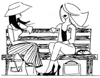 Girlfriends On A Bench