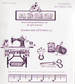 Local King Rubber Stamp - Sewing & Stitching